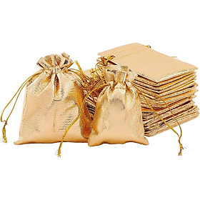 Túi quà tặng vàng 60PCCS, túi đựng đồ hình chữ nhật của Lịch Mùa Vọng Giáng Sinh 12x9cm