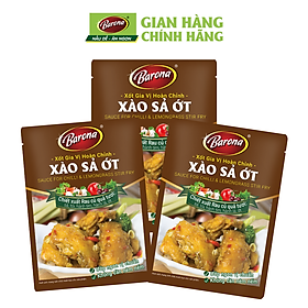 Combo 3 gói Xốt Gia vị hoàn chỉnh Barona - Xào Sả Ớt 80gr