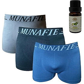 Combo 3 quần sịp đùi nam dệt kim cao cấp xuất xứ Nhật Bản, kháng khuẩn, khử hôi, thoáng mát - Tặng 1 chai tinh dầu sả chanh 10ml