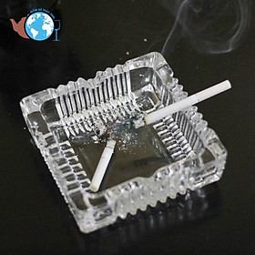 Gạt tàn thuốc thủy tinh vuông bông YG1006-4 loại nhở