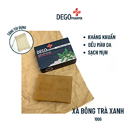 Xà Bông Thiên Nhiên Trà Xanh DEGO PHARMA 100G - Giảm Mụn Mát Da & Dưỡng Da Mịn Màng