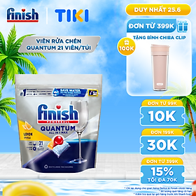 Viên rửa chén bát Finish Quantum túi 21 viên