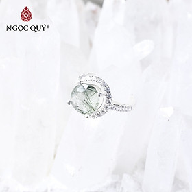 Nhẫn bạc nữ đá thạch anh tóc - Ngọc Quý Gemstones