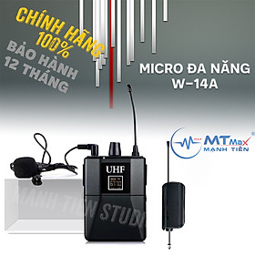Mua Micro không dây Subos W-14A - Micro đeo tai UHF hỗ trợ giảng dạy  thuyết trình  livestream - Phạm vi rộng đến 25m  nhạy  chống hú tốt - Kết nối được hầu hết các thiết bị âm thanh: sound card  amply  mixer  loa kéo … - Hàng nhập khẩu