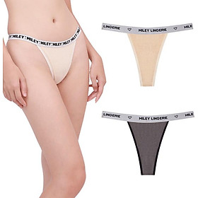 Combo 2 Quần Lót Nữ Lọt Khe Sexy Melange Cao Cấp Active Miley Lingerie - Màu Da và Xám Đen FMS0967 - FMS1167
