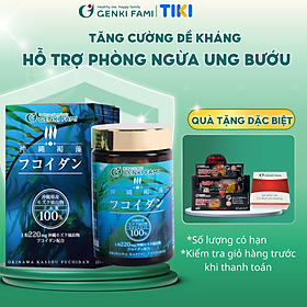 Fucoidan Genki Fami Nhật Bản, Tăng Cường Đề Kháng, Miễn Dịch, Hỗ Trợ Ngăn Ngừa Ung Bướu Hộp 150 viên