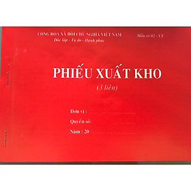 Phiếu xuất nhỏ giấy cacbon 3 liên - khổ A5 - Loại 50 bộ / 1 cuốn