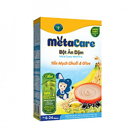 Bột ăn dặm dinh dưỡng Metacare Yến Mạch Gạo Lức 4 vị Ngọt phát triển toàn diện (200g)