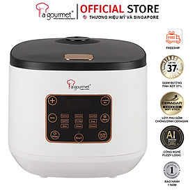Mua  Hàng chính hãng  Nồi cơm điện đa năng La gourmet 1.8L trắng lòng nồi tráng men chống dính an toàn sức khỏe - 417381