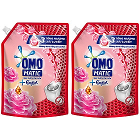 Combo 2 Túi Nước Giặt OMO Matic Comfort Hương Hoa Hồng (2.3kg/Túi)
