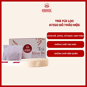 Trà túi lọc Atiso đỏ thảo mộc, hộp 20 gói. Hỗ trợ mát gan, ngủ ngon, bổ sung vitamin C....