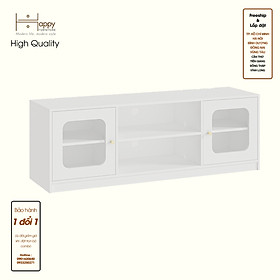 HAPPY FURNITURE , Kệ TV 2 cửa kính - NOAH , KTV_108 , 160cm x 45cm x 55cm DxRxC