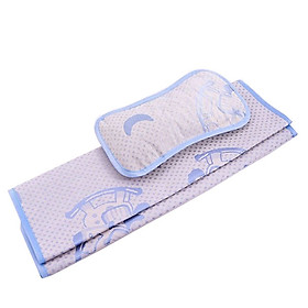 Chiếu lụa điều hòa kèm gối cho bé yêu (140 x 70 cm)
