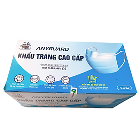 Khẩu trang y tế cao cấp ANYGUARD (ISO13485, FDA, CE), Hộp 50 cái