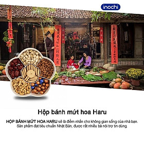 Mua Hộp mứt tết Haru inochi cao cấp khay mứt hoa 5 cánh   tròn vuông