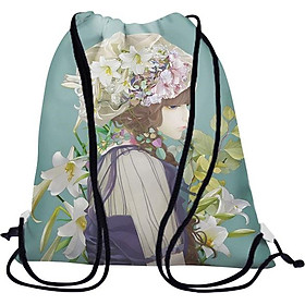 Túi rút Cô gái đội nón hoa lily - BDGI038