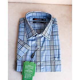 Áo sơ mi nam Khatoco tay ngắn lai ngang