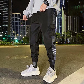 Quần jogger nam túi hộp, chất gió dù mềm mịn phong cách đường phố K06