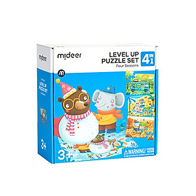 Đồ Chơi Xếp Hình Level Up Puzzle Set 4in1 (04 tranh 12-16-24-35 mảnh ghép) - Dành cho bé từ 3 tuổi