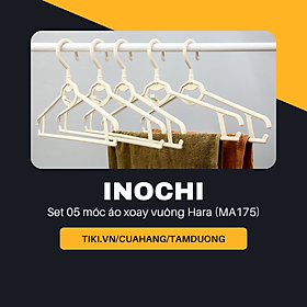 Mua Set 05 móc áo xoay vuông Inochi Hara MA175 (giao màu ngẫu nhiên)