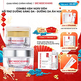 Bộ kem dưỡng ngày và đêm: Kem ban ngày 5 trong 1 (30ml) + Kem ban đêm (30g) giúp dưỡng ẩm, nâng tông, sáng da, làm mờ vết thâm, sạm, nám