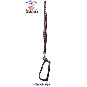 Dây dắt kèm vòng cổ có chuông cho Chó Mèo Dưới 5kg Bản rộng 1cm Dài 120cm Zichen In hình bất kỳ Chất liệu dù cao cấp