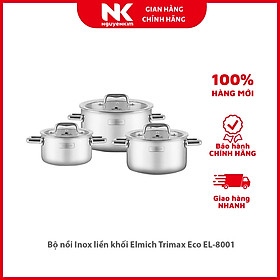 Mua Bộ nồi Inox liền khối Elmich Trimax Eco EL-8001 - Hàng chính hãng