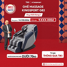 Ghế massage KINGSPORT G83 hệ thống con lăn hiện đại, con lăn lòng bàn chân 3 cấp độ, nhiệt hồng ngoại kép