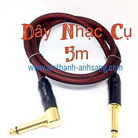 01 dây Jack 6.5 ly dài 5m dây guitar ghi ta đàn organ trống điện