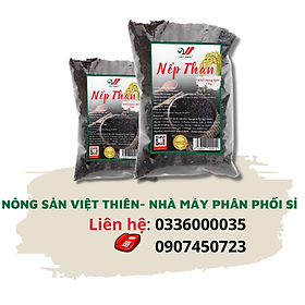 Nếp Than Việt Thiên 1kg, nhà máy sản xuất và phân phối nông sản Việt Thiên