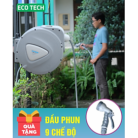 BỘ VÒI TƯỚI NƯỚC TỰ ĐỘNG THU DÂY ECO HOSEREEL. Dùng cho Sân vườn.Tiêu chuẩn châu Âu.Kèm đầu phun 9 cấp. HIỆU QUẢ - THẨM MỸ - BỀN BỈ