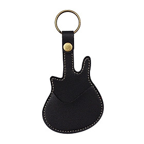 PU Leather with Keyring Pick Holder for Guitar Players Adults Birthday Gifts