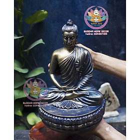 Mua Bổn sư Thích Ca cao 34 cm màu xanh đồng cổ trang trí nhà cửa phong thủy