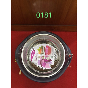 Bộ chậu rửa rau của quả nhựa và inox cao cấp - VD18 ( Giao Màu Ngẫu Nhiên )