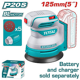 Mua MÁY CHÀ NHÁM TRÒN KHÔNG CHỔI THAN DÙNG PIN 20V (KHÔNG KÈM PIN & SẠC) TOTAL TROSLI2002 - HÀNG CHÍNH HÃNG