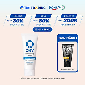 Sữa rửa mặt cho nam Oxy sạch dịu nhẹ, giảm khô căng dạng gel Oxy Hydrating Wash 100g