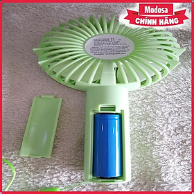 Mua Quạt Mini Modosa Thiết Kế Nhỏ Gọn - Thông Minh  Quạt Cầm Tay 4 Cánh Pin Sạc Có Đế Để Bàn Cực Mát Sử Dụng Cổng Sạc Usb - Hàng Chính Hãng