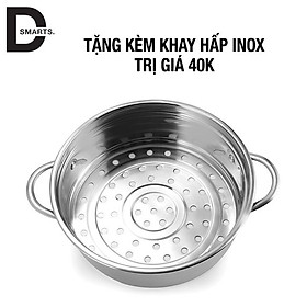 Mua Nồi Điện Mini 2 Tầng Đa Năng Tặng Kèm Khay Hấp ( Chiên  Xào  Nấu ăn  nấu cơm  nấu lẩu mini ) cho 1-2 người