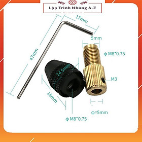 Mua  Lập Trình Nhúng A-Z  G32  Đầu Kẹp Mũi Khoan Trục 5mm (M8-5)
