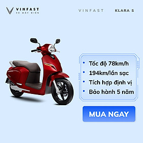 Xe máy điện VinFast Klara S 2022 - Đỏ tươi