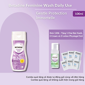 Dung dịch vệ sinh phụ nữ Betadine Feminine Wash Daily Use Gentle Protection Immortelle 100ml, 250ml