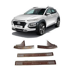 BỘ NẸP BƯỚC CHÂN TRONG NGOÀI INOX DÀNH CHO XE HYUNDAI KONA 2019