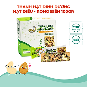 Thanh Hạt Dinh Dưỡng Vị Hạt Điều & Rong Biển Faminuts - Thanh Ngũ Cốc Ăn Kiêng Giảm Cân - Hộp 100gr