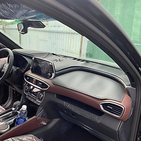 Santafe, Thảm Taplo Da Carbon Xe Santafe 2019 2020