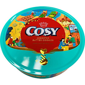 Bánh Quy Bơ Cosy Thập Cẩm Rắc Hạt Hộp Thiếc 378g