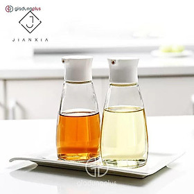Mua Lọ đựng dầu ăn  nước mắm mini 220ml cầm tay bằng thuỷ tinh borosilicate cao cấp - chính hãng Jianxia