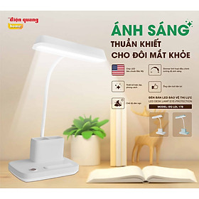 Mua Đèn Bàn LED Cảm Ứng Điện Quang ĐQ LDL17B 3 W (3W  Màu Trắng  Tích Hợp Đèn Ngủ Và Hộp Cắm Bút)