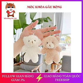 Hình ảnh Móc khoá gấu bông cute dễ thương giá rẻ đẹp treo balo túi xách làm quà tặng