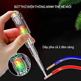 Mua Bút thử điện thông minh thế hệ mới  loại 2 đèn LED xanh đỏ  kiểm tra dây điện đứt ngầm  đo thông mạch