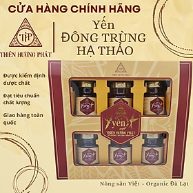 Nước Yến sào Đông Trùng Hạ Thảo (6 hũ x 70 ml) - Thiên Hương Phát Đà Lạt - Quà tặng cao cấp